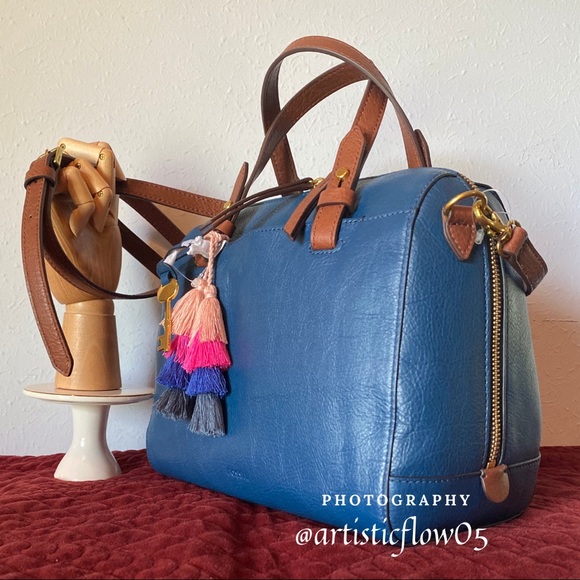 NEW! Fossil Twilight Leather Rachel Satchel - Picture 11 of 12